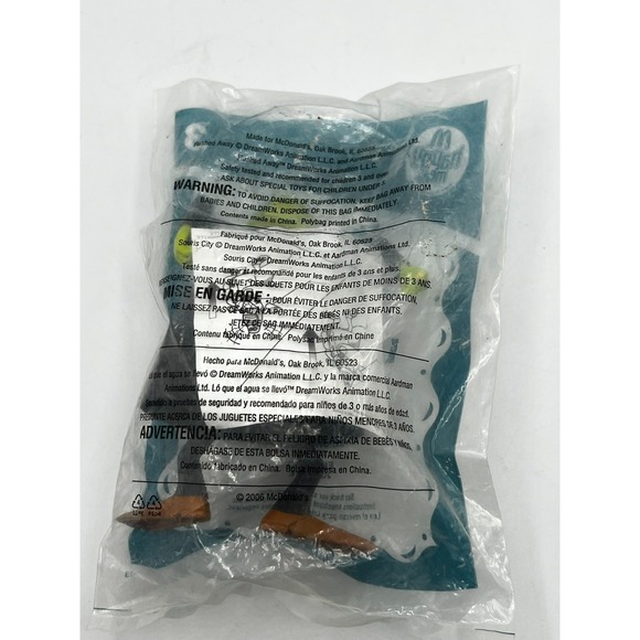 2006 McDonald's Happy Meal Flushed Away Souris City The Toad Toy #3 sealed bag - Picture 2 of 3